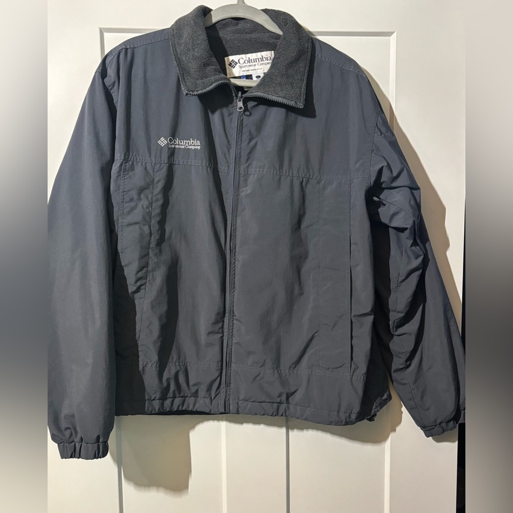 Columbia Sportswear Zip-Up Jacket Gray Fleece Lined – Size Large